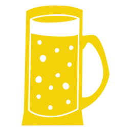 Beer glass flat cut out PNG Design