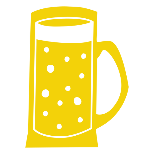 Beer glass flat cut out PNG Design