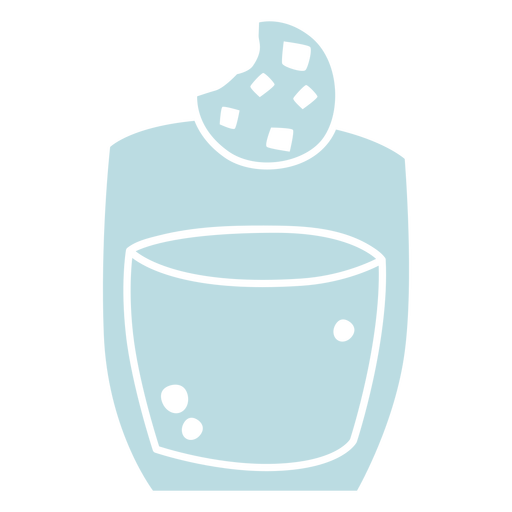Milk and cookie glass cut out PNG Design
