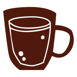 Simple coffee cup cut out PNG Design