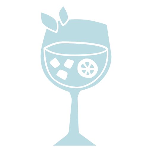 Gin tonic cut out glass PNG Design