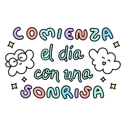 Comienza el dia con una sonrisa badge PNG Design