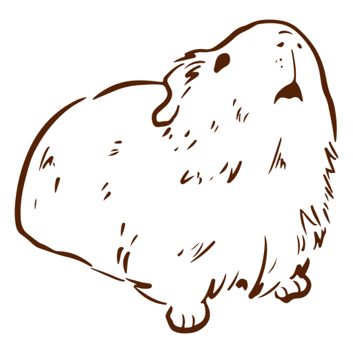 Meerschweinchen handgezeichnet - 1 PNG-Design