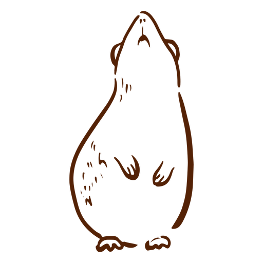 Standing guinea pig doodle PNG Design