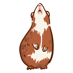 Standing guinea pig illustration PNG Design