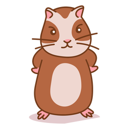 Angry cute hamster color PNG Design Transparent PNG