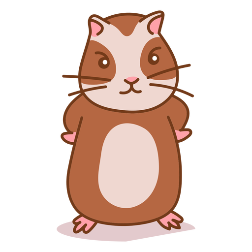 Wütend süße Hamsterfarbe PNG-Design