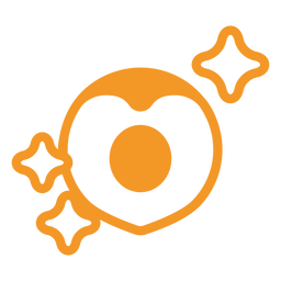 Sparkly peach color stroke PNG Design