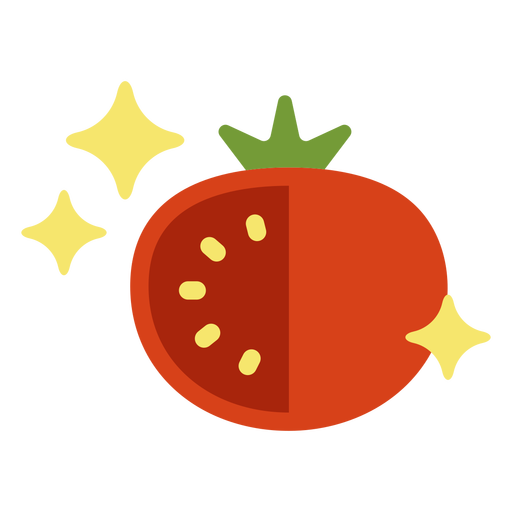 Plano de tomate brillante Diseño PNG