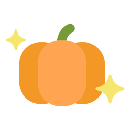 Sparkly pumpkin flat PNG Design