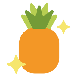 Plano de piña brillante Diseño PNG