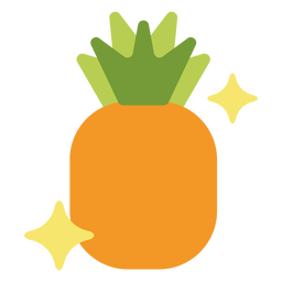 Sparkly pineapple flat Transparent PNG