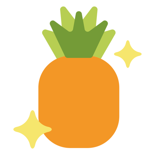 Plano de piña brillante Diseño PNG