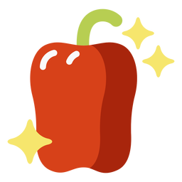Sparkly bell pepper flat