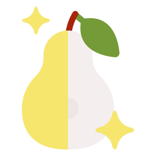 Sparkly pear flat PNG Design