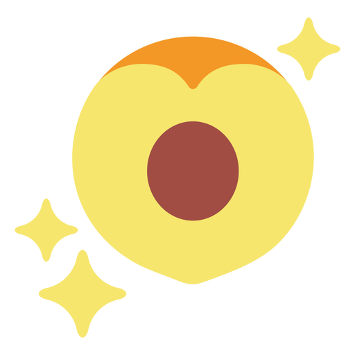 Sparkly peach flat PNG Design