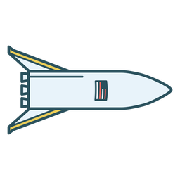 American rocket ship color stroke