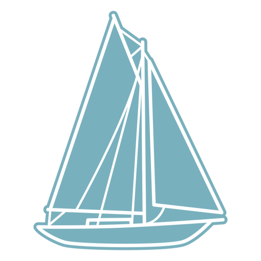 Sailboat vessel cut-out PNG Design