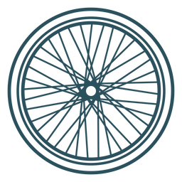 Bicycle wheel stroke PNG Design