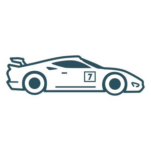 Motorsport car stroke PNG Design