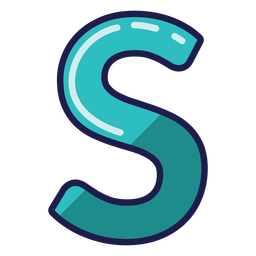 Curly S glossy alphabet Transparent PNG