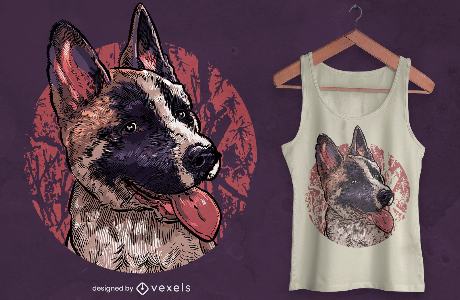 Design de t-shirt com ilustração de cachorrinho