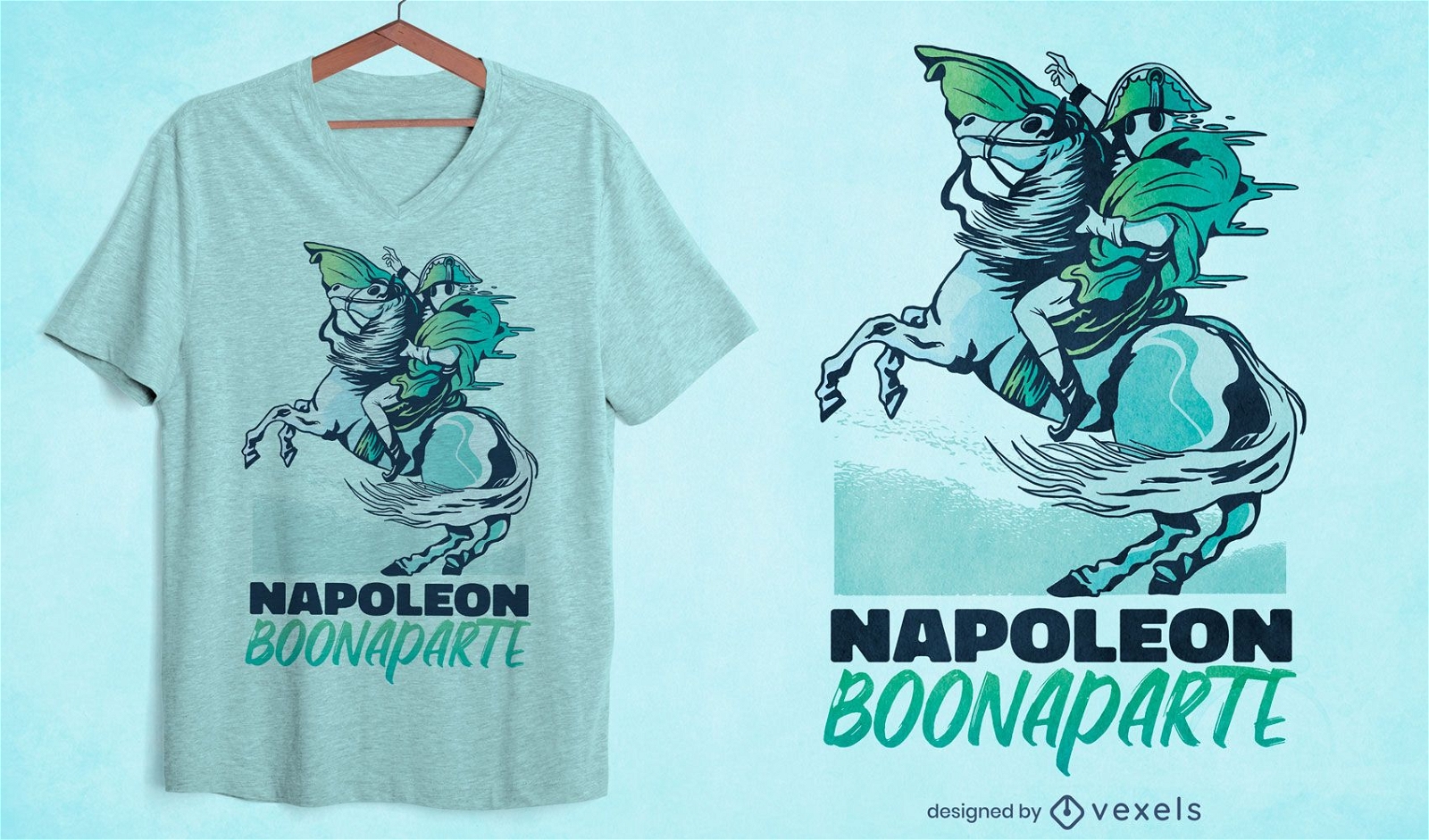 Design de camiseta do personagem Napoleão Ghost Rider