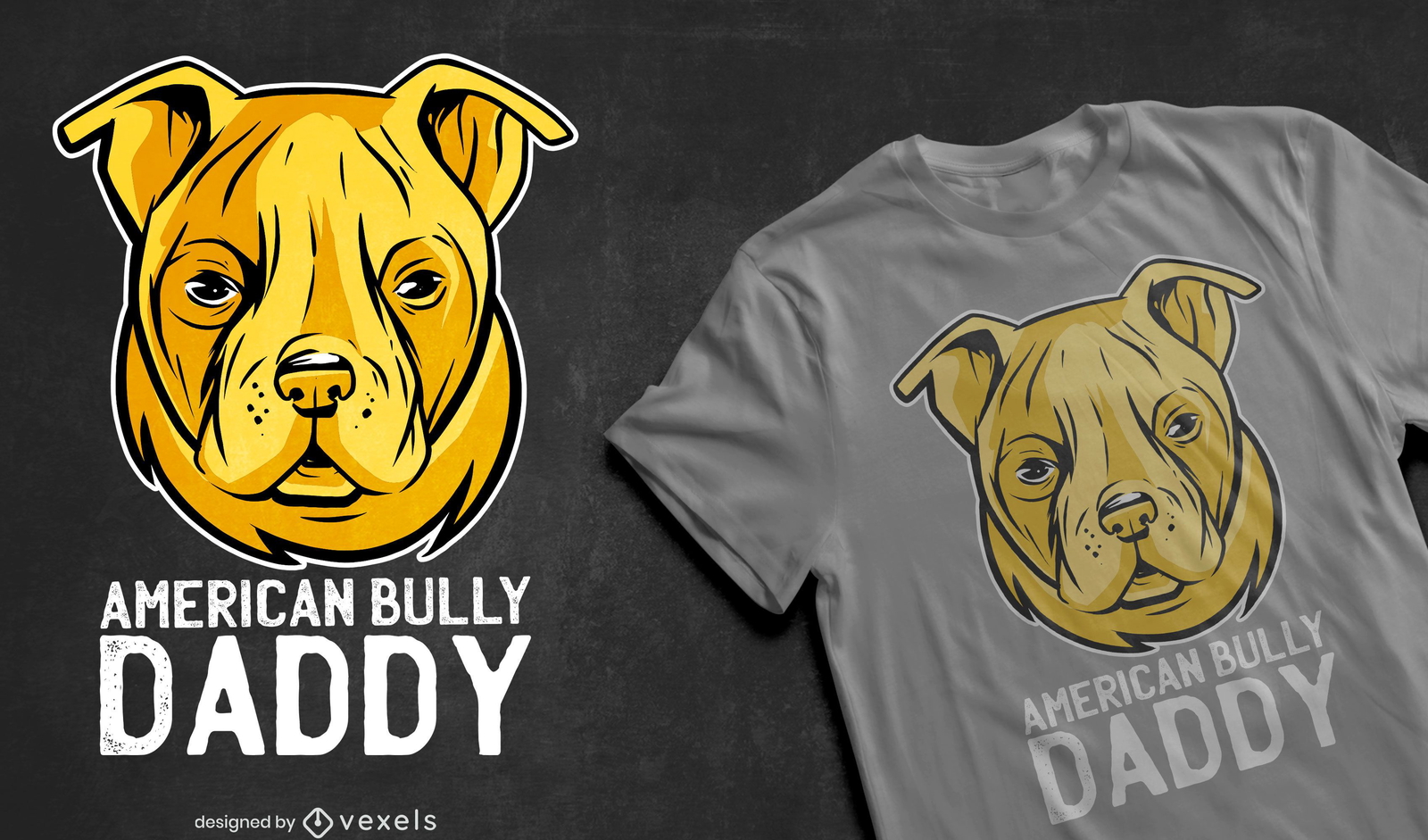 Design de t-shirt com citação de cão pitbull fofo