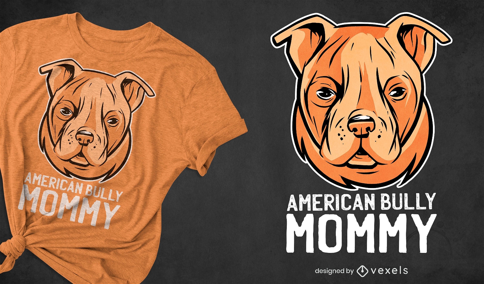 Amerikanisches Bully-Mama-T-Shirt-Design