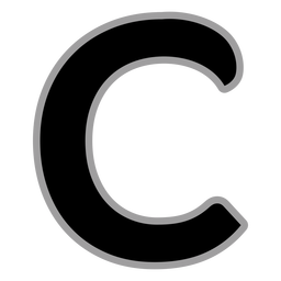 Curly C Flat Alphabet PNG & SVG Design For T-Shirts