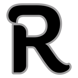 Curly R Flat Alphabet PNG & SVG Design For T-Shirts