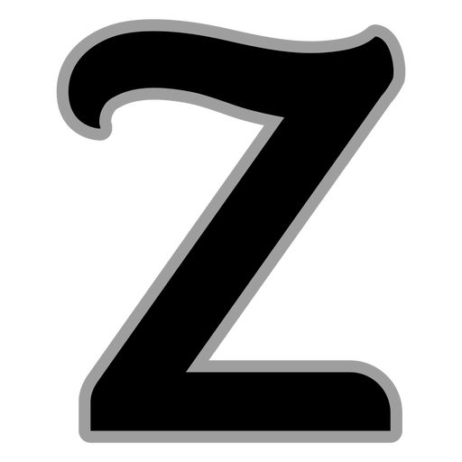 Curly Z flat alphabet