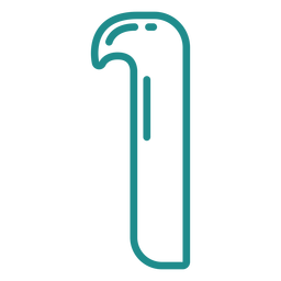 Curly I stroke alphabet PNG Design