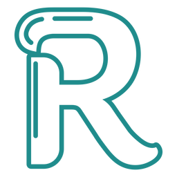 Curly R stroke alphabet PNG Design Transparent PNG