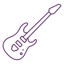 Retro electric guitar stroke Transparent PNG