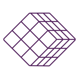 Rubik's cube puzzle stroke Transparent PNG