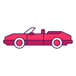 Convertible car color stroke PNG Design