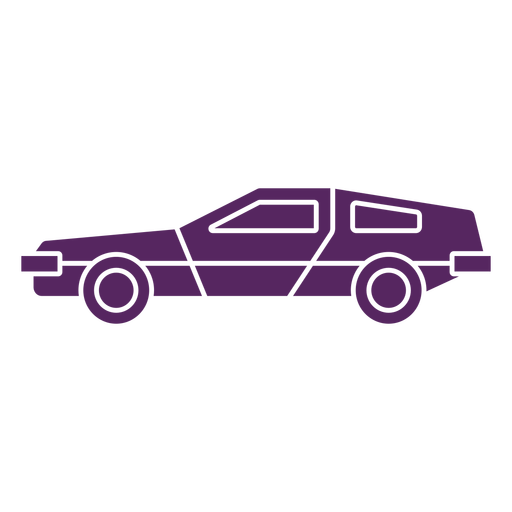 Car side view geometric cut-out PNG Design