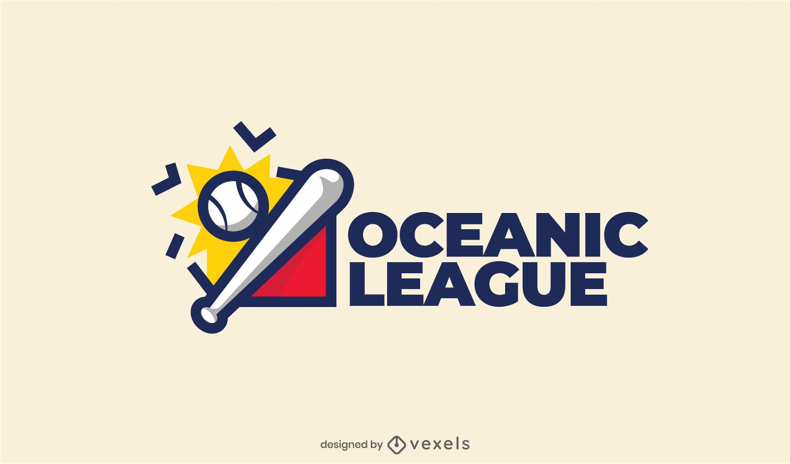 Design do logotipo do traço da cor do beisebol