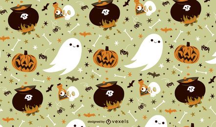 Halloween potions spooky pattern design