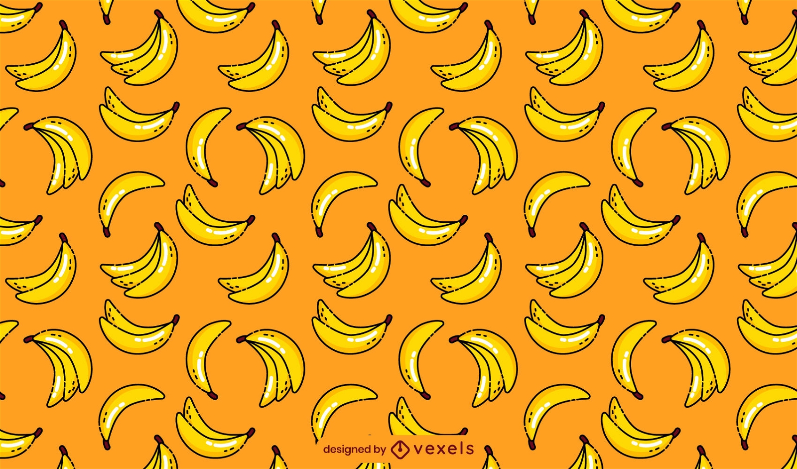 Patrón de plátanos brillantes