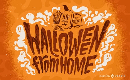 Letras de Halloween em casa