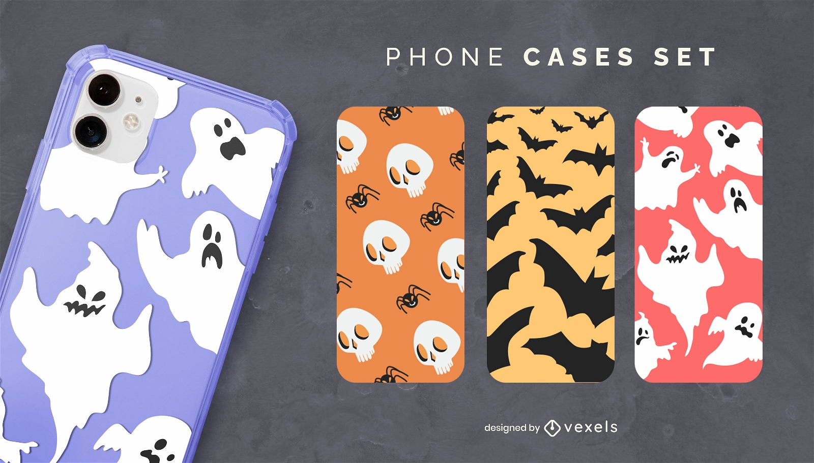 Halloween flat pattern phone cases