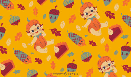 Thanksgiving holiday pattern design