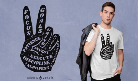 Peace sign inspirational quote t-shirt design