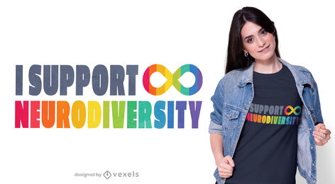 T-Shirt-Design zur Unterstützung der Neurodiversität