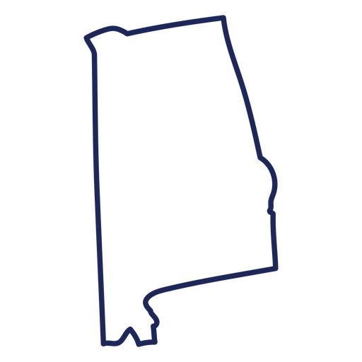 Curso de mapa do Alabama EUA