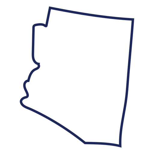 Trazo de mapa de arizona estados unidos
