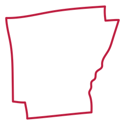 Arkansas usa map stroke