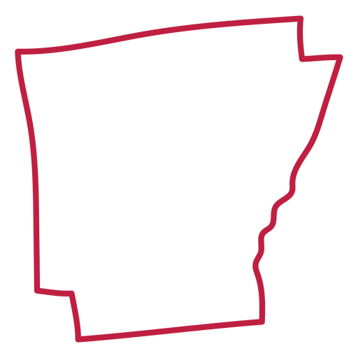 Traço do mapa do Arkansas eua Desenho PNG